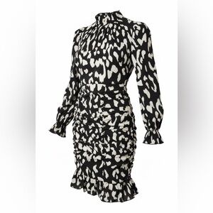SHEIN Monochrome Long Sleeve Dress